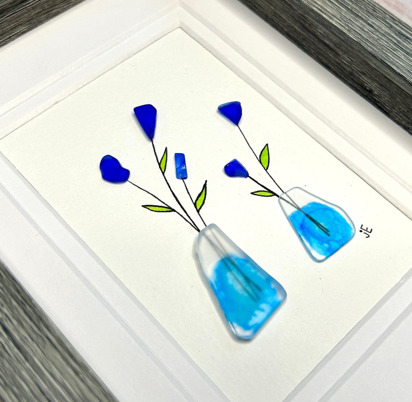 Blue Flowers in Vases